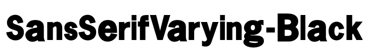 SansSerifVarying-Black Font Image