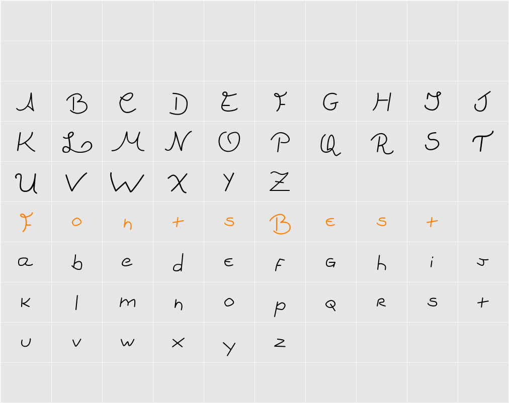 Ludi v1.0 Character Map