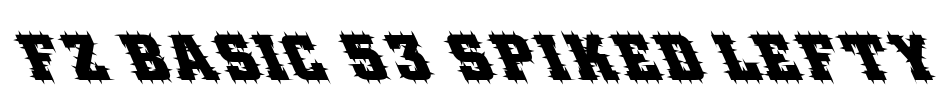 FZ BASIC 53 SPIKED LEFTY Font Image