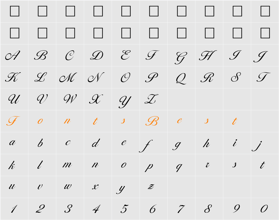LarissaLight Character Map