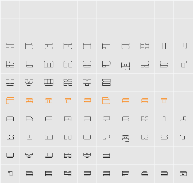 Quicken Outline Character Map