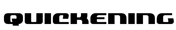Quickening Font Image