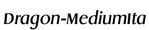 Dragon-MediumIta Font Image