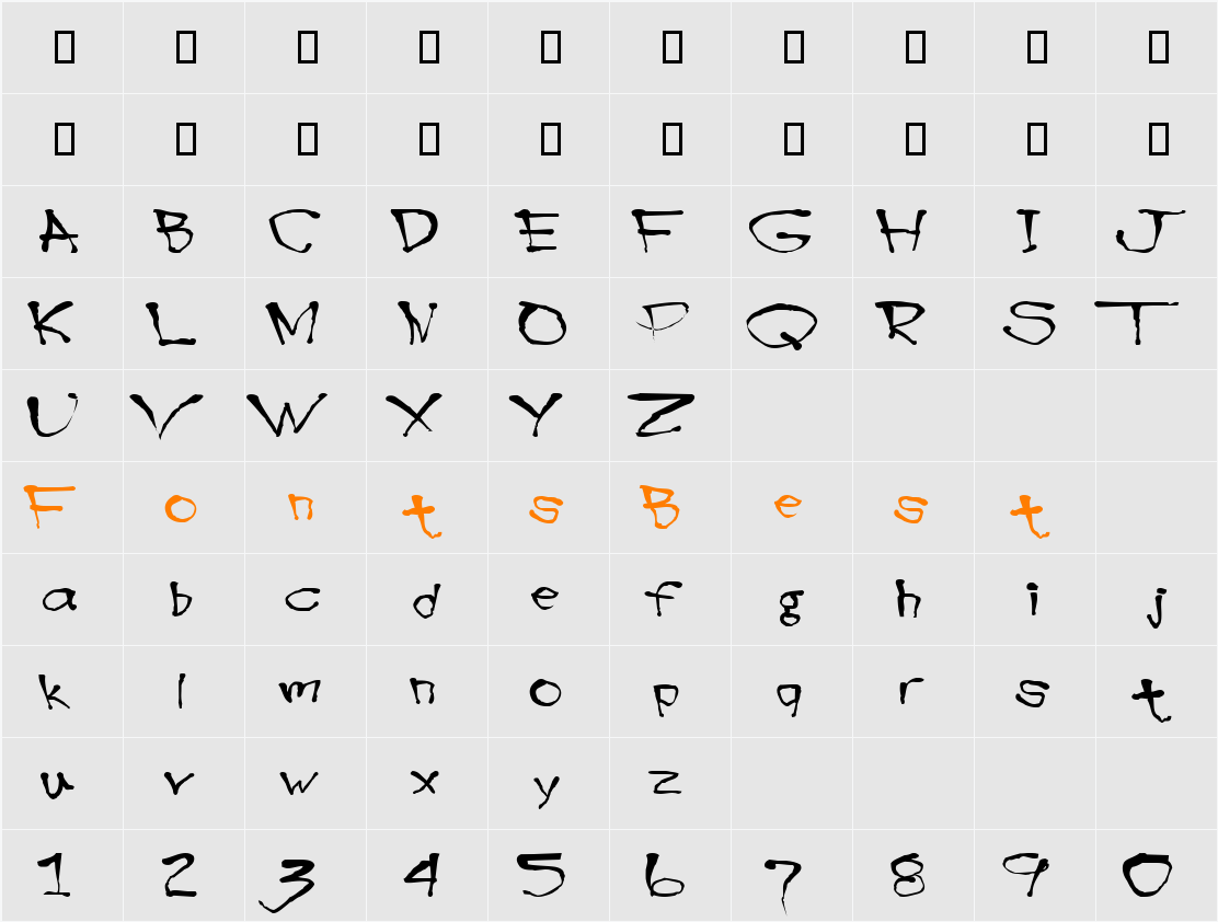 Blottooo Character Map