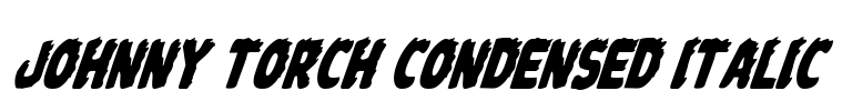 Johnny Torch Condensed Italic Font Image