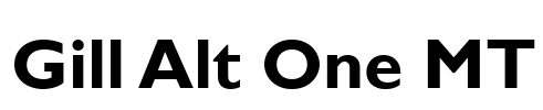 Gill Alt One MT Font Image