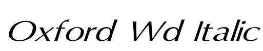 Oxford Wd Italic Font Image