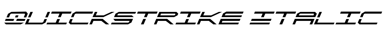 QuickStrike Italic Font Image