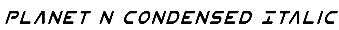 Planet N Condensed Italic