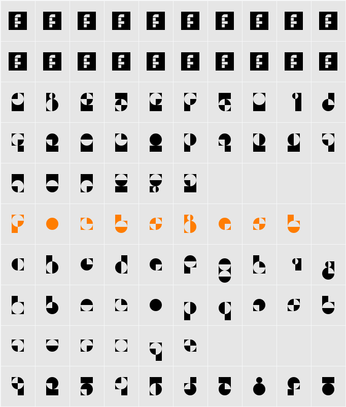 50/fifty Character Map