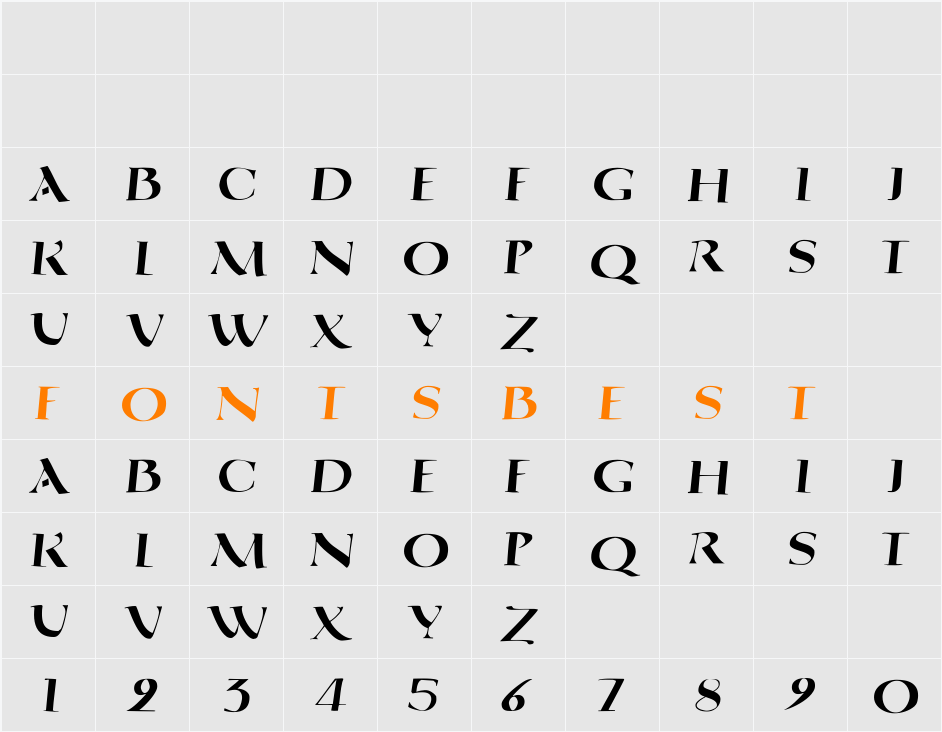QuadrataRoma Character Map