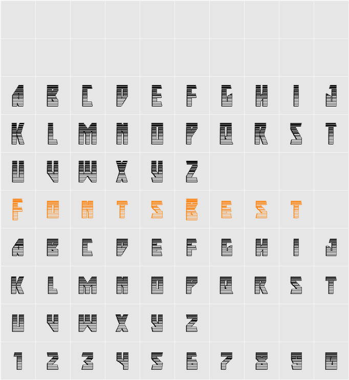 Major Force Chrome Character Map