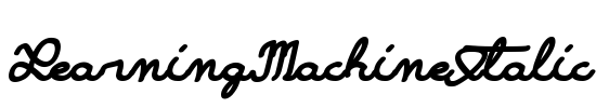 LearningMachineItalic Font Image