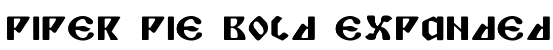 Piper Pie Bold Expanded Font Image