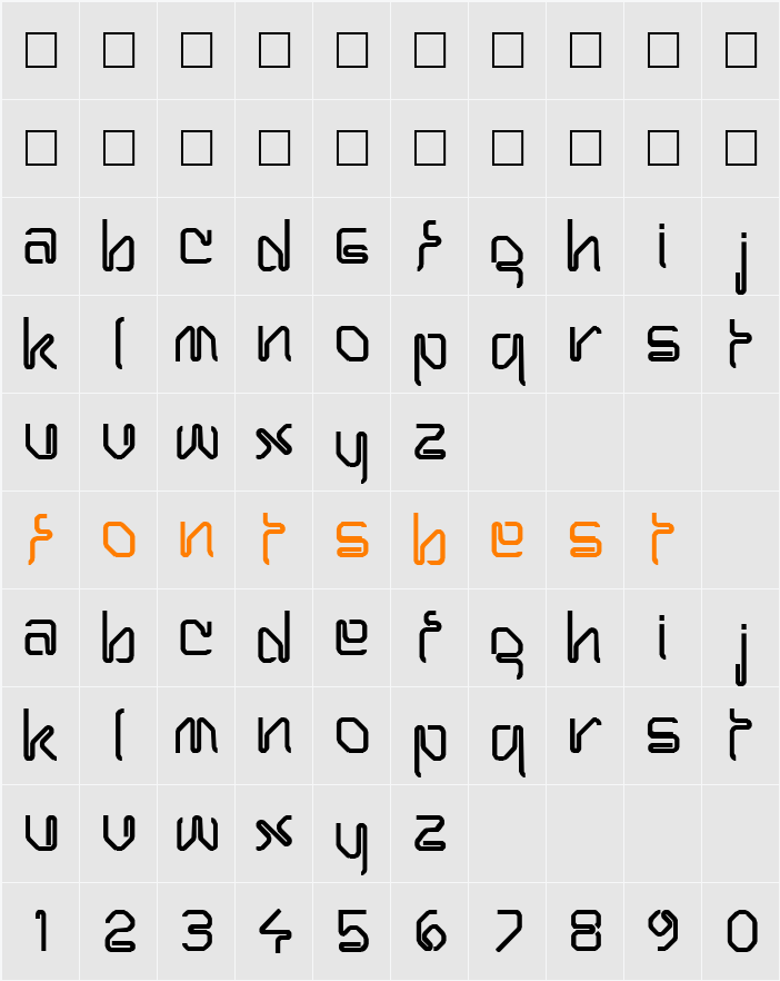 THERSA Character Map