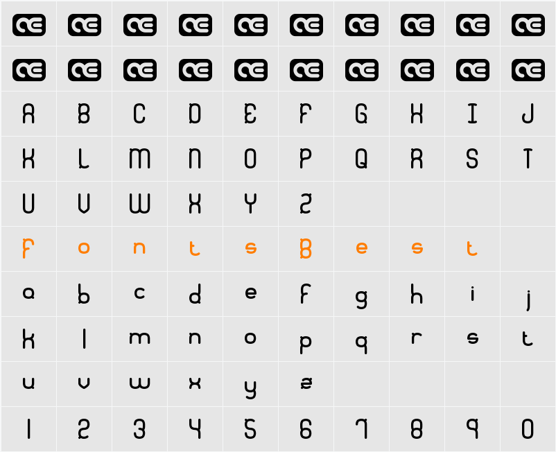Quadratic BRK Character Map