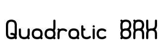 Quadratic BRK Font Image