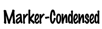 Marker-Condensed Font Image