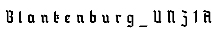 Blankenburg_UNZ1A Font Image