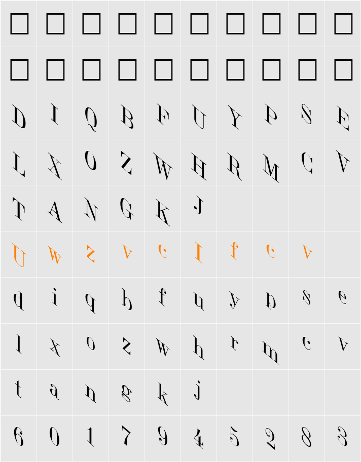 Jumble Character Map