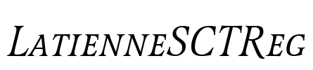 LatienneSCTReg Font Image