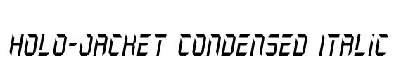 Holo-Jacket Condensed Italic Font Image
