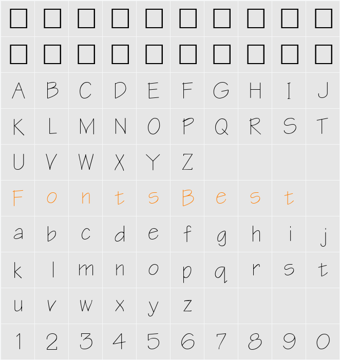 Notetaker Character Map
