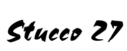 Stucco 27 Font Image