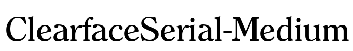 ClearfaceSerial-Medium Font Image