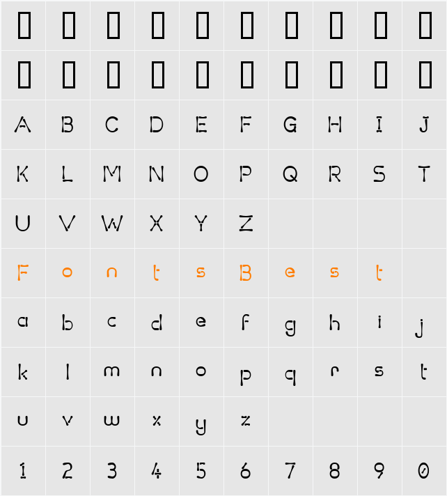 Variant 4 GeM Character Map