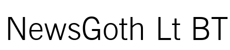 NewsGoth Lt BT