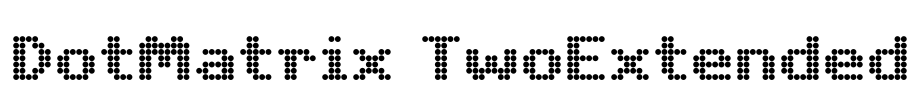 DotMatrix TwoExtended Font Image