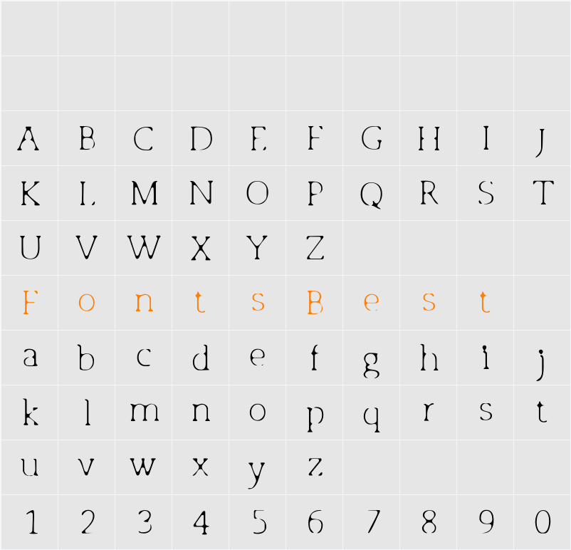 Osgood Slab Blur Character Map