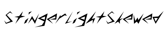 StingerLightSkewed Font Image