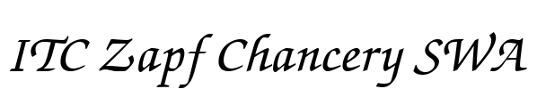 ITC Zapf Chancery SWA Font Image