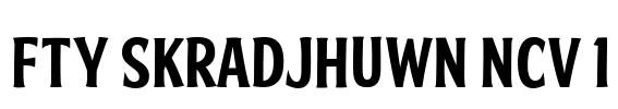FTY SKRADJHUWN NCV 1 Font Image