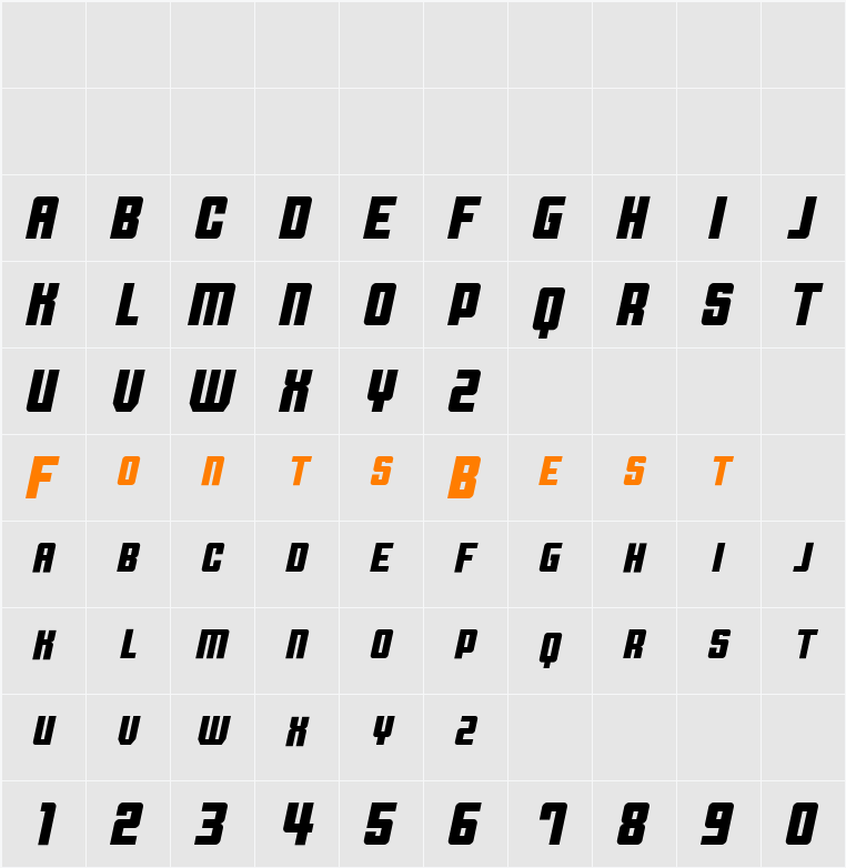Paregos Character Map