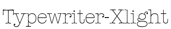 Typewriter-Xlight Font Image