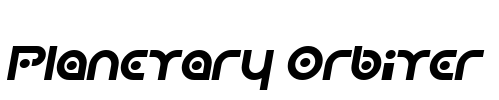 Planetary Orbiter Font Image