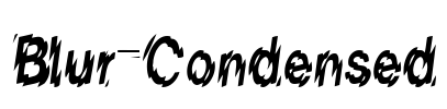 Blur-Condensed Font Image