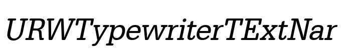 URWTypewriterTExtNar Font Image