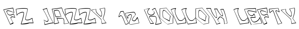 FZ JAZZY 12 HOLLOW LEFTY Font Image