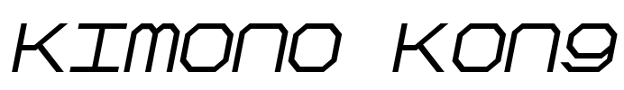 Kimono Kong Font Image