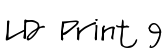 LD Print 9 Font Image