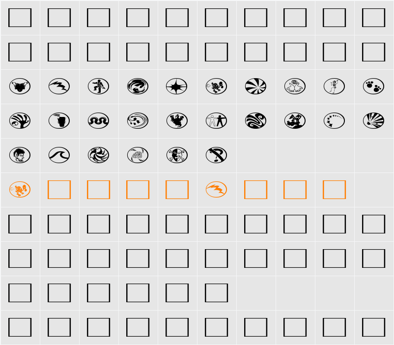 Radbats 2 Character Map