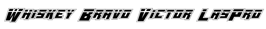 Whiskey Bravo Victor LasPro Font Image