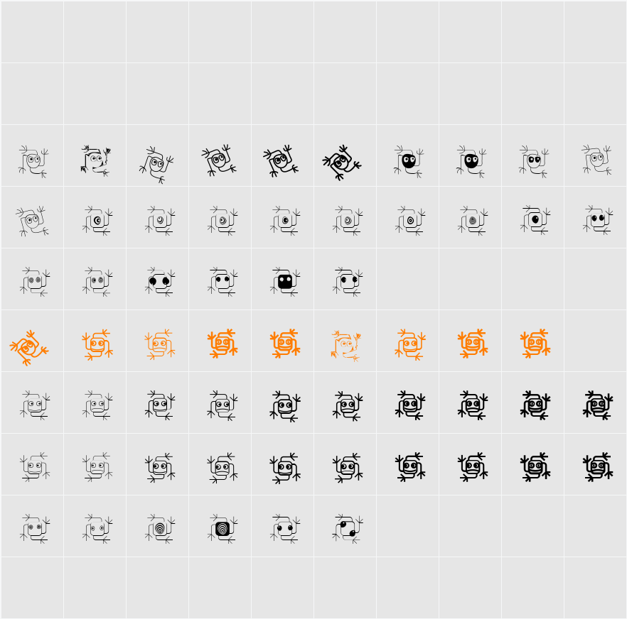 Fourfeeters Character Map