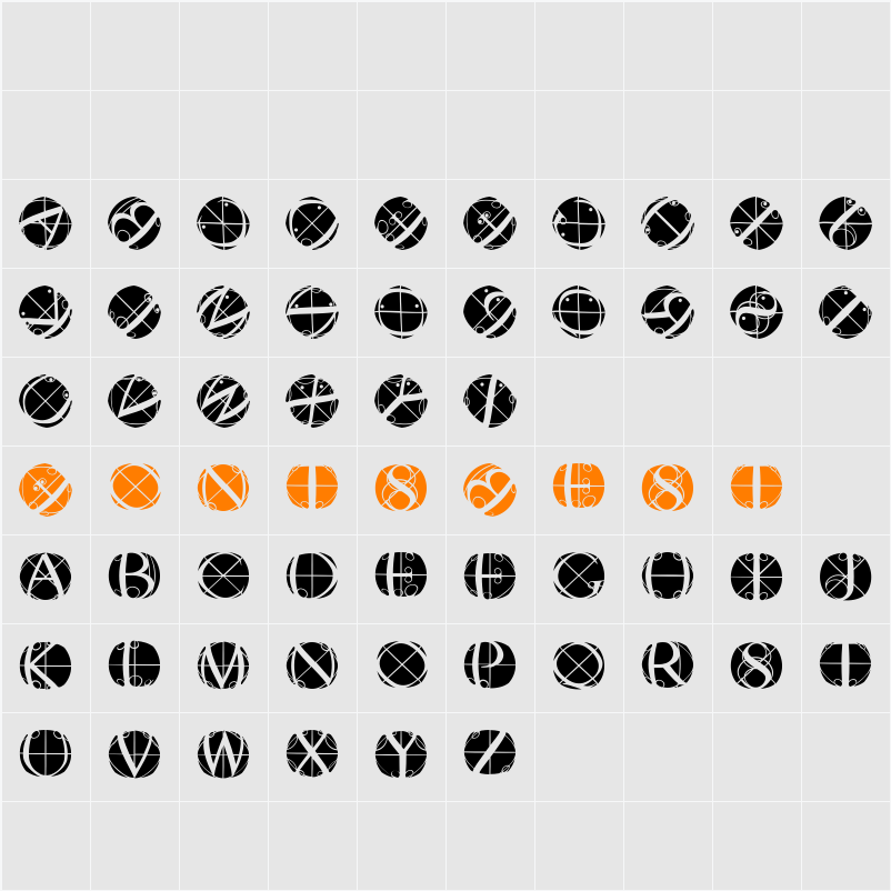 RodauButtonsInverse Character Map