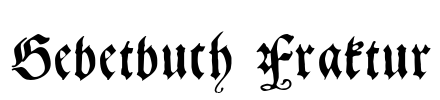 Gebetbuch Fraktur Font Image