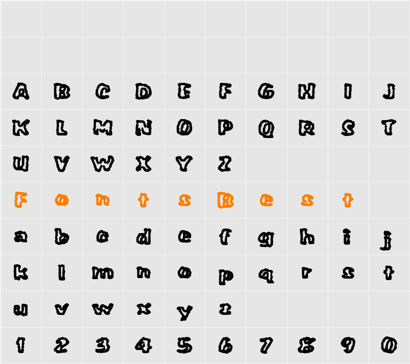VTC PunkettePumps Character Map